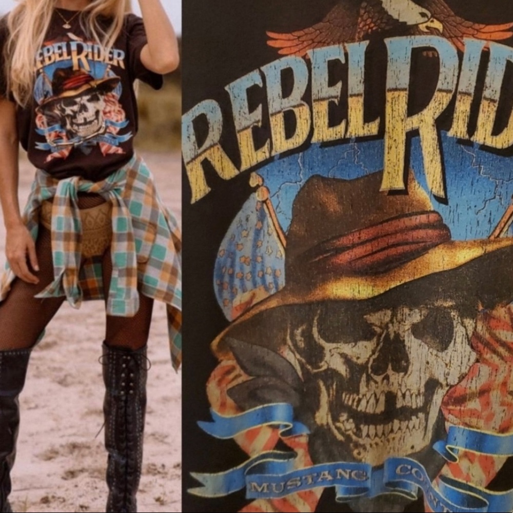 Spell Gypsy Design Rebel Rider tee XS EUC